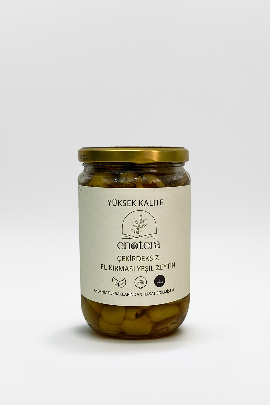Çekirdeksiz Kırma Yeşil Zeytin 900 Gr