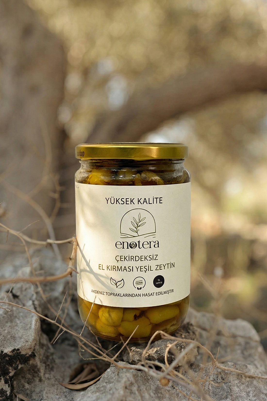 Çekirdeksiz Kırma Yeşil Zeytin 900 Gr