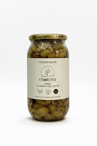 Jumbo Kırma Yeşil Zeytin 1300 Gr